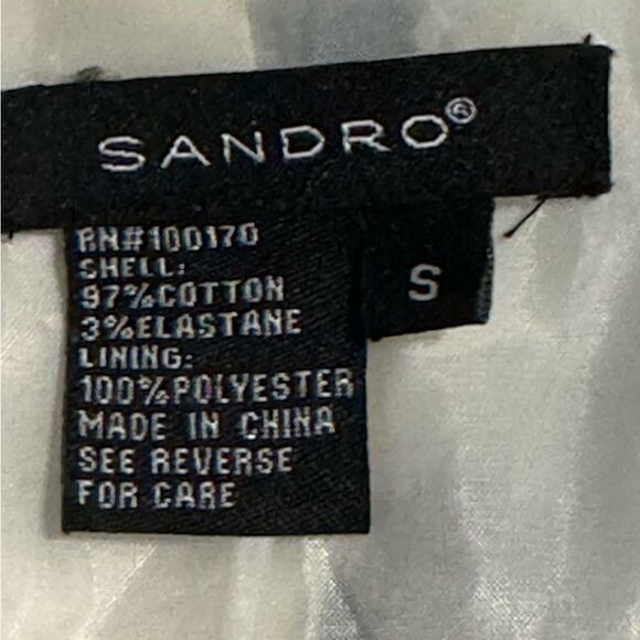 Sandro Cotton Floral Abstract Blazer Jacket - Picture 13 of 13